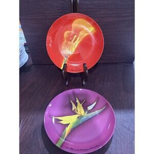 GIVENCHY Parfums Floral Lunch/Salad Plates 8.25" Lily Les Fleurs De Parfume 562